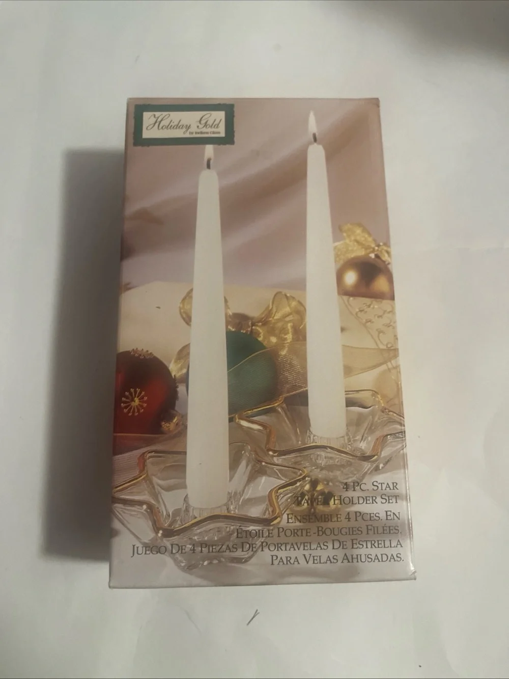 White Taper Candle Set by